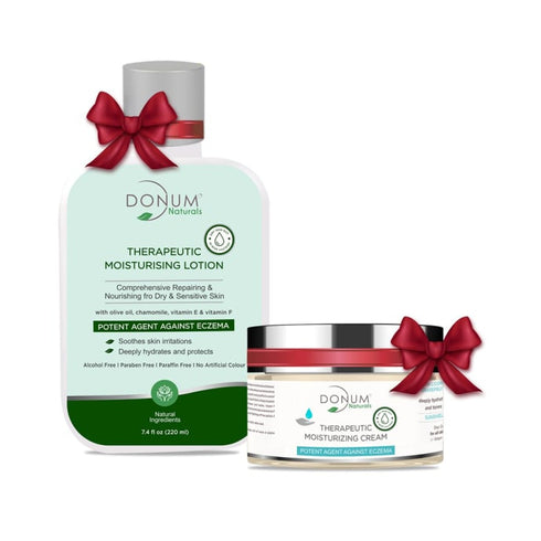 Donum Naturals Therapeutic Moisturising Body Lotion and Cream Combo