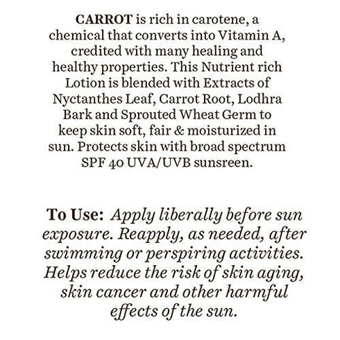 Biotique Advanced Ayurveda Bio Carrot 40+ SPF UVA |UVB Sunscreen Ultra Soothing Face Lotion