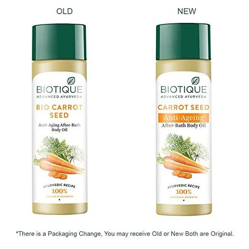 Biotique Advanced Ayurveda Bio Carrot Seed Anti-Aging After-Bath Body Oil 120ml
