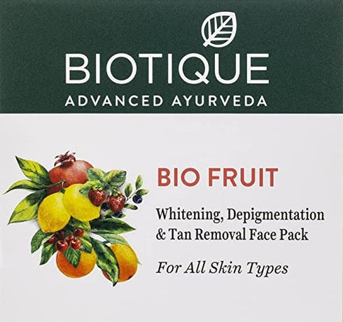 Biotique Advanced Ayurveda Fruit Brightening Depigmentation And Tan Removal Face Pack
