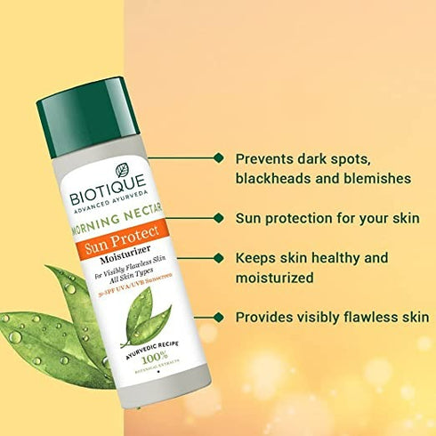 Biotique Advanced Ayurveda Bio Morning Nectar Visibly Flawless Sun Protector 30+SPF UVA |UVB Sunscreen