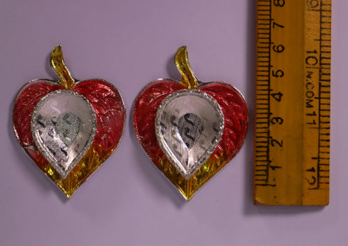 Pure Silver Peepal Leaf Pattern Fancy Diya 23g