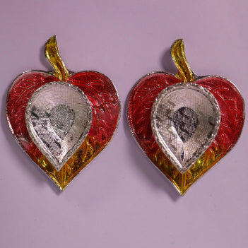 Pure Silver Peepal Leaf Pattern Fancy Diya 23g