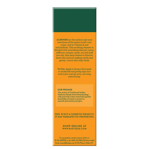 Biotique Advanced Ayurveda Bio Almond Oil Soothing Face And Eye Makeup Cleanser 120ml