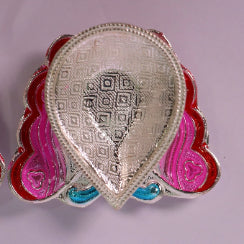 Pure Silver Pink Butterfly Fancy Diya 14.2g