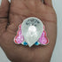 Pure Silver Pink Butterfly Fancy Diya 14.2g