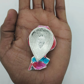 Pure Silver Pink Kalasham Fancy Diya 13g