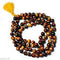 Natural Tiger Stone Mala For Wearing Purpose 108 + 1 Beads Lab Tested