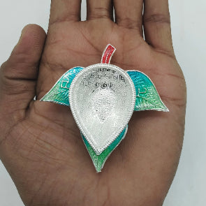 Pure Silver Blue Green Bilva Patram Diya 14.33g