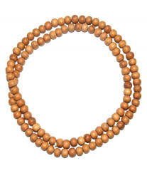 Natural Sandalwood Chandan Mala For Wearing Purpose 108 + 1 Beads