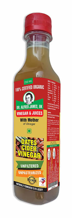 Dr. Alfred James Dates Cider Vinegar with Mother of Vinegar