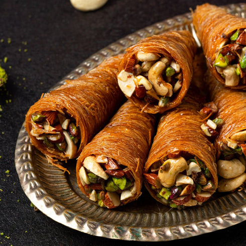 The Baklava Box Dry Fruit Kunafa Cones