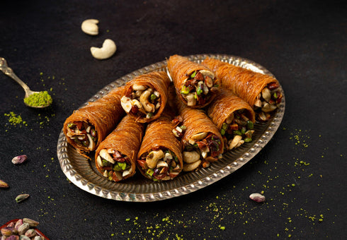 The Baklava Box Dry Fruit Kunafa Cones