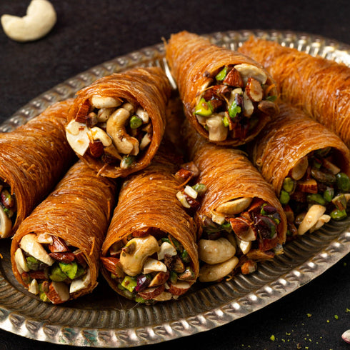 The Baklava Box Dry Fruit Kunafa Cones
