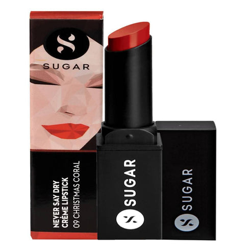 Sugar Never Say Dry Creme Lipstick Christmas Coral | Deep Coral