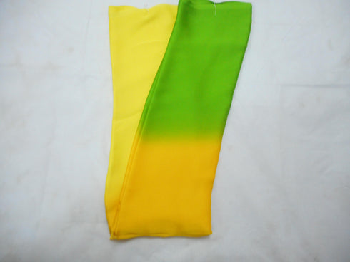 Plain Yellow And Green Border Chiffon Saree