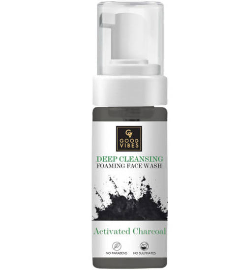 Good Vibes Activated Charcoal Deep Cleansing Foaming Face Wash