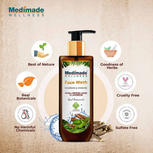 Medimade Wellness Hyaluronic Acid & Licorice Face Wash