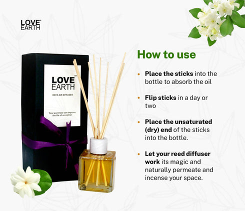 Love Earth Reed Diffuser Mogra
