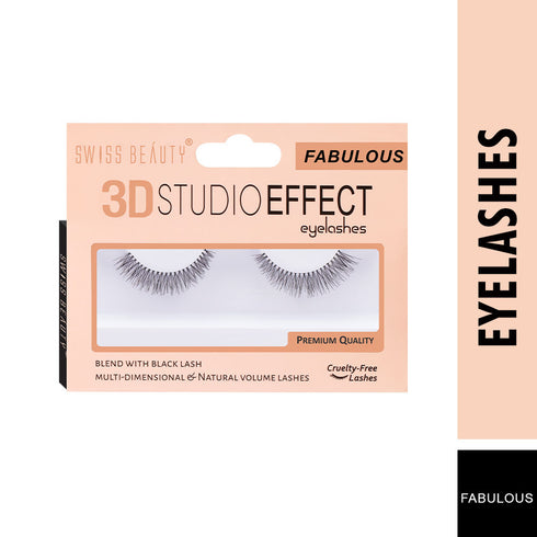 Swiss Beauty 3D Studio Effect Eyelashes Pack Of 2 2g Each