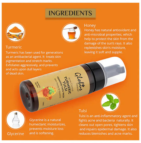 Globus Naturals Tulsi Turmeric Foaming Face Wash