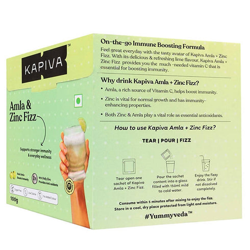 Kapiva Ayurveda Amla & Zinc Fizz | Lime Flavour