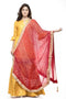 A R Silk Women's Silk Gota Work Red Fancy Dupatta