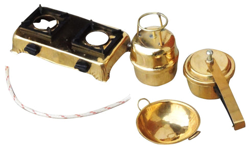 Brass Mini Miniature Set Children Playing 0.045Kg