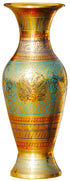 Brass Coloured Flower Vase With Handwork 0.358Kg