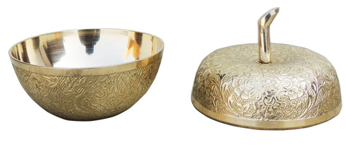 Brass Apple Shape Bowl 0.475Kg