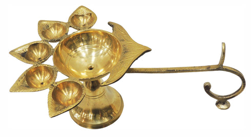 Brass Table Oil Lamp Deepak 5 Wicks 0.325Kg
