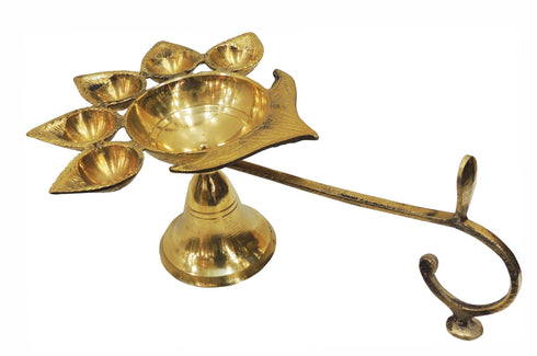 Brass Table Oil Lamp Deepak 5 Wicks 0.325Kg