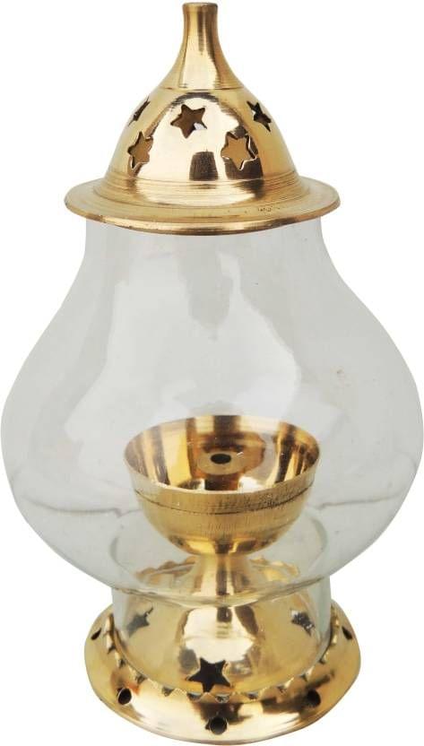 Brass Oil Lamp Deepak With Chimney 0.12Kg