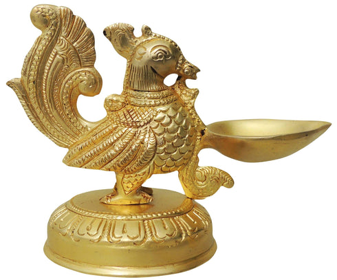 Brass Table Oil Lamp Murga Deepak 0.48Kg
