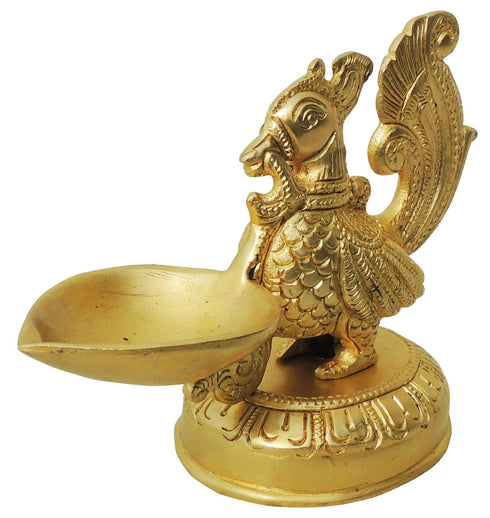 Brass Table Oil Lamp Murga Deepak 0.48Kg