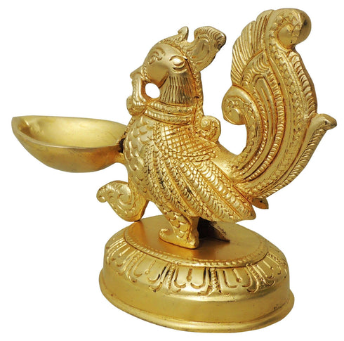 Brass Table Oil Lamp Murga Deepak 0.48Kg