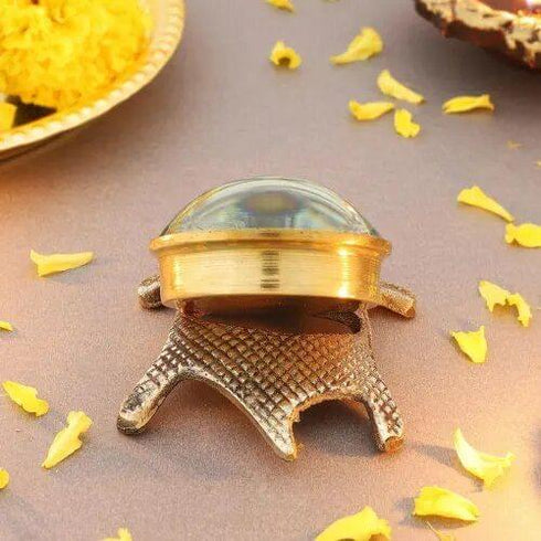 Sampurna Shri Yantra On Brass Tortoise 0.13Kg