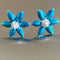 Pure Silver Enamel Blue Flowers 5g (Pack of 2)