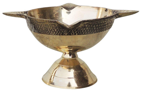 Brass Table Oil Lamp Deepak 4 Wicks 0.11Kg