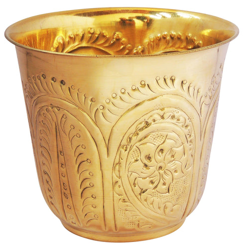 Brass Planter Pot Gamala 0.42Kg