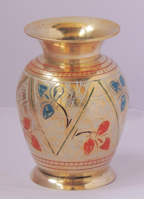 Brass Flower Pot Vase 0.22Kg