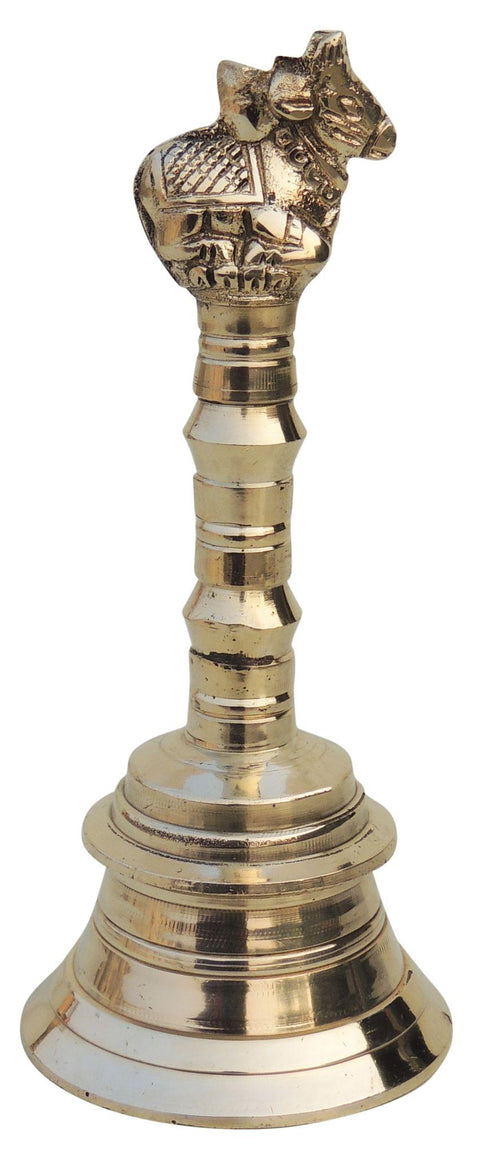 Brass Pooja Hand Bell Nandi Ganti 0.38kg