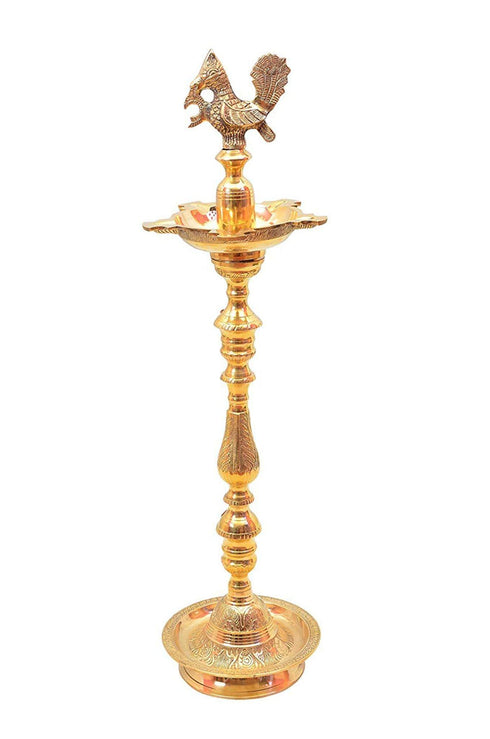 Brass Table Mahabharat Oil Lamp Deepak 8kg