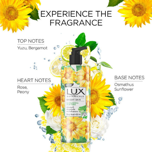 Lux Botanicals Bright Skin Body Wash with Sunflower And Aloe Vera