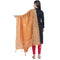 A R Silk Orange Color Silk Pahadi Print Dupattas and Chunnis
