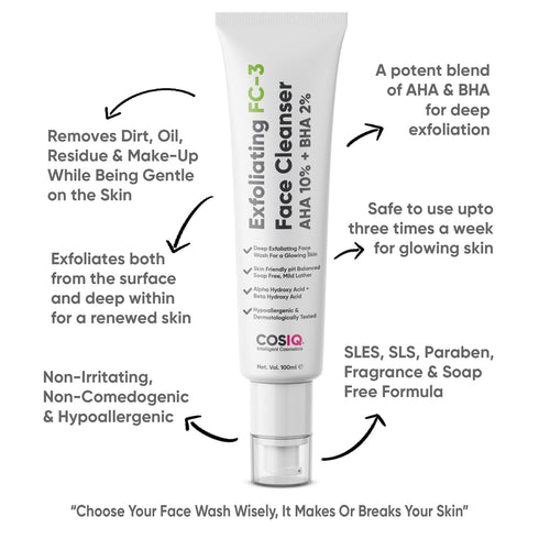 Cosiq FC-3 Exfoliating Face Cleanser 100ml
