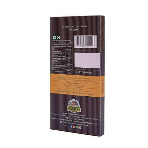 Ainmane 70% Cocoa Jaggery Dark Chocolate