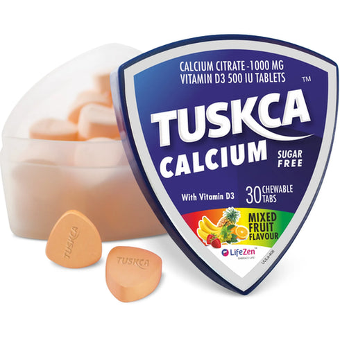 Lifezen Healthcare Tuskca Calcium with Vitamin D3 Sugar Free Chewable Tablet