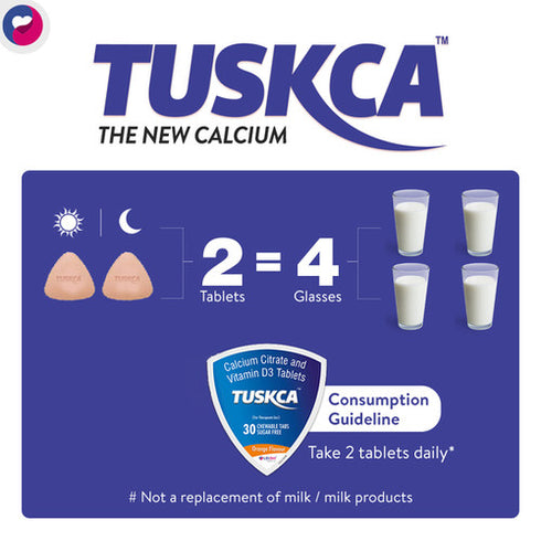Lifezen Healthcare Tuskca Calcium with Vitamin D3 Sugar Free Chewable Tablet