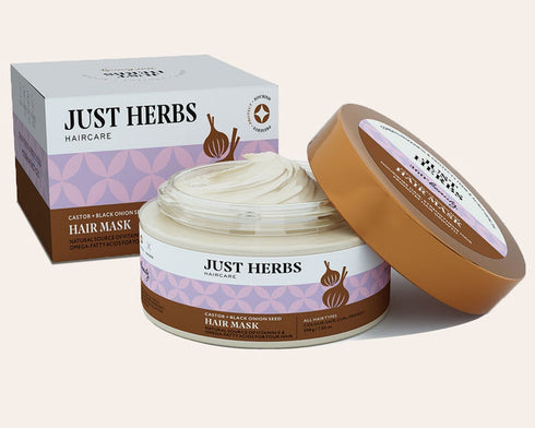 Just Herbs Castor & Black Onion Seed Hair Mask 200g